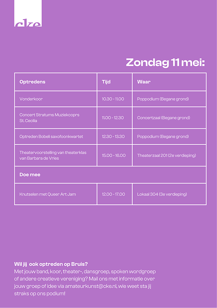 Bruisweekend mei 2025 